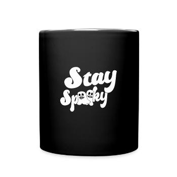 stay spooky witch halloween spruch kürbis - Tasse einfarbig - Schwarz - Vorne