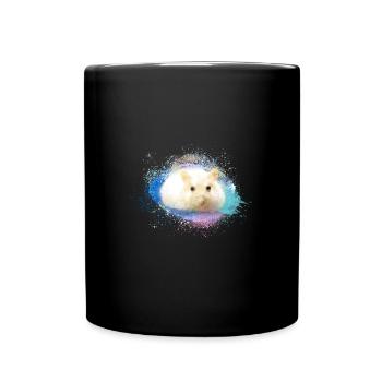 hamster, graffiti,malerei,blau,türkis,zwerghamster - Tasse einfarbig - Schwarz - Vorne