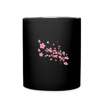 Sakura,Cherry Blossom,Blossoms,Cherry Blossom - Full Colour Mug - black - Front