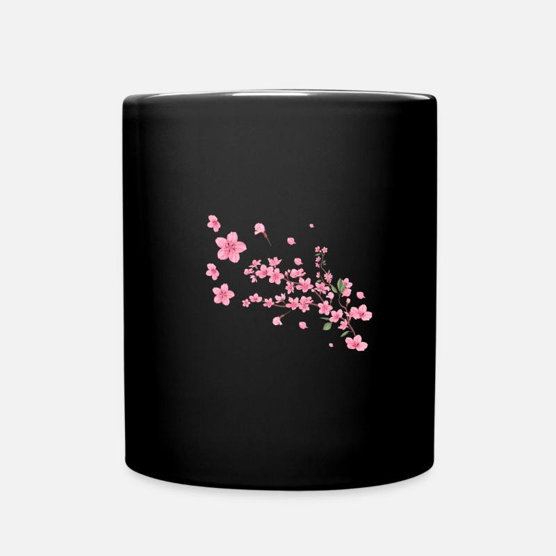Sakura,Cherry Blossom,Blossoms,Cherry Blossom - Full Colour Mug - black
