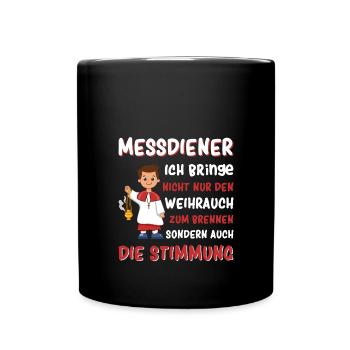 Messdiener Ministrant - Tasse einfarbig - Schwarz - Vorne