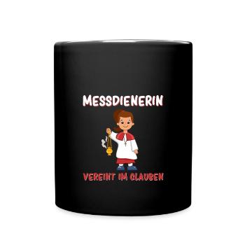 Messdiener Im Glauben Vereint - Tasse einfarbig - Schwarz - Vorne