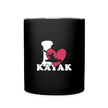 Kayak Canoë Pagayer Kayak Capitaine - Mug uni - noir - Devant