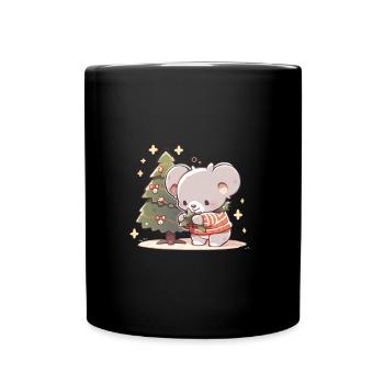 Koala Bear Christmastree - Tasse einfarbig - Schwarz - Vorne
