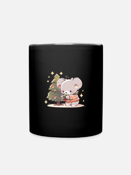 Koala Bear Christmastree - Tasse einfarbig - Schwarz