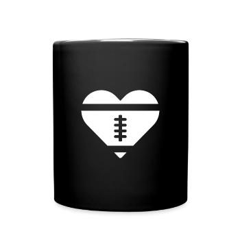 american-football quarterback football-love rugby - Full Colour Mug - black - Front