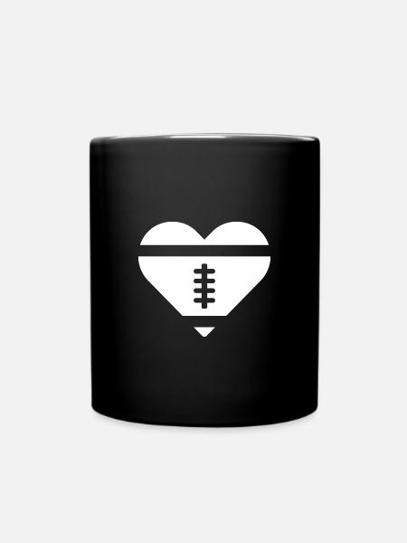 quart-arrière de football américain football-amour rugby - Mug uni - noir