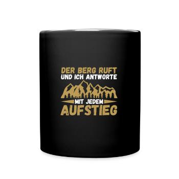 Alpiniste, Randonnée, Randonneur, Escalade, Alpinisme - Mug uni - noir - Devant