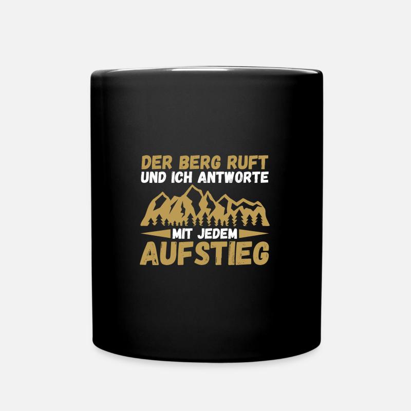 Bergsteiger Wandern Wanderer Klettern Bergsteigen - Tasse einfarbig - Schwarz