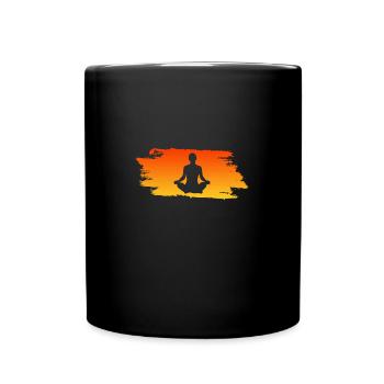 Yoga Yogi Namaste Om - Tasse einfarbig - Schwarz - Vorne