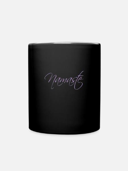 Yoga, Namaste - Tasse einfarbig - Schwarz