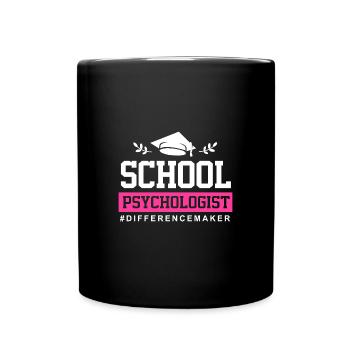 School psychologist, psychologist, psychotherapist - Full Colour Mug - black - Front