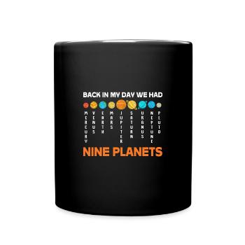 Univers du système solaire - Mug uni - noir - Devant