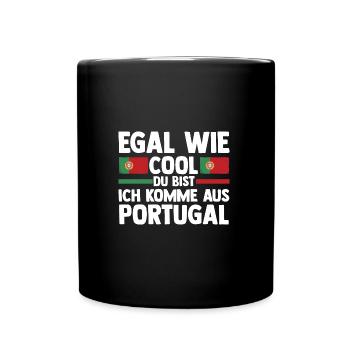Portugiesen Portugal - Tasse einfarbig - Schwarz - Vorne