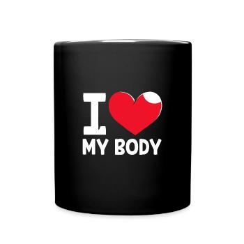 Body Positivity Feminist Feminism Feminist - Full Colour Mug - black - Front