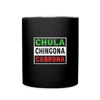 Latina Mutter - Tasse einfarbig - Schwarz - Vorne