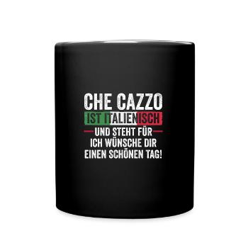 Italiens Italie - Mug uni - noir - Devant