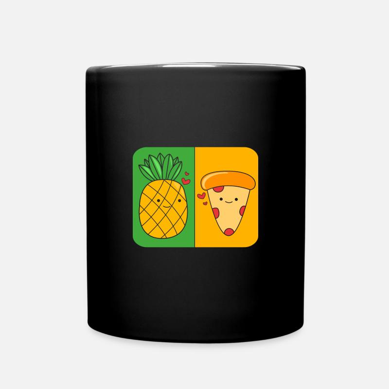 Pizza Hawaii - Tasse einfarbig - Schwarz