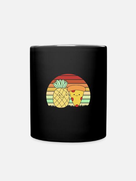Pizza Hawaii Pizza Ananas - Tasse einfarbig - Schwarz