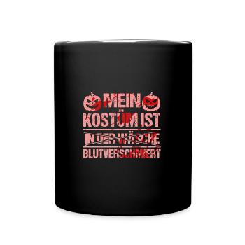 Mon costume est maculé de sang dans la lessive - Mug uni - noir - Devant