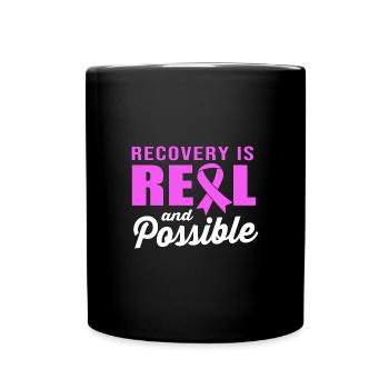 Drug-free addiction addicted - Full Colour Mug - black - Front