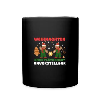 Biscuits de Noël pour la fête de Noël du Père Noël - Mug uni - noir - Devant