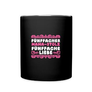 Mom of 5 children - Full Colour Mug - black - Front