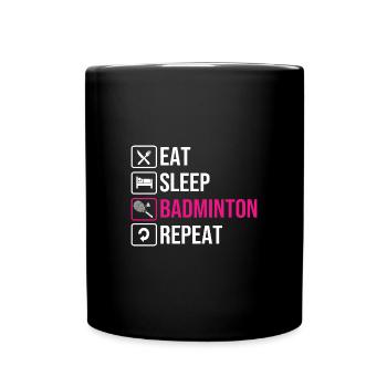 Badminton - Full Colour Mug - black - Front