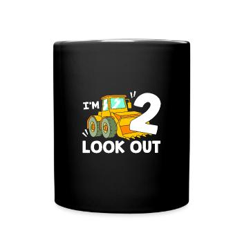 Chantier de la fête d’anniversaire des enfants - Mug uni - noir - Devant