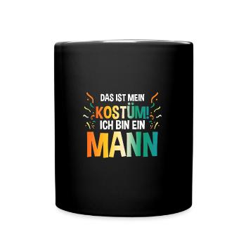 Jecken Fasching Karneval - Tasse einfarbig - Schwarz - Vorne