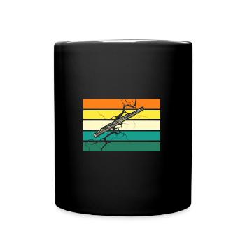 Flute player - Full Colour Mug - black - Front