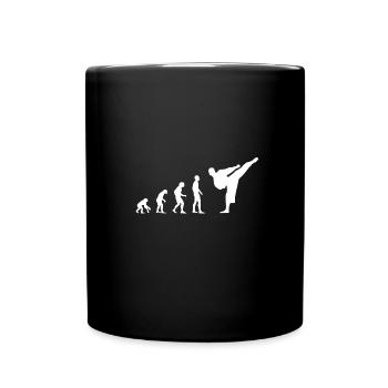 Karate kickboxing sport I love evolution - Full Colour Mug - black - Front
