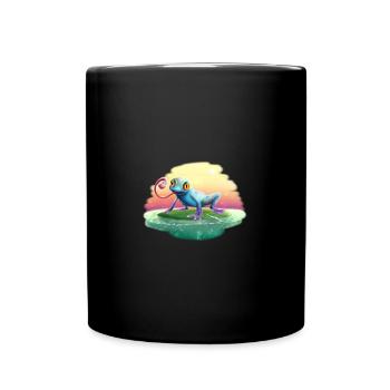 Green Frog3 - Full Colour Mug - black - Front