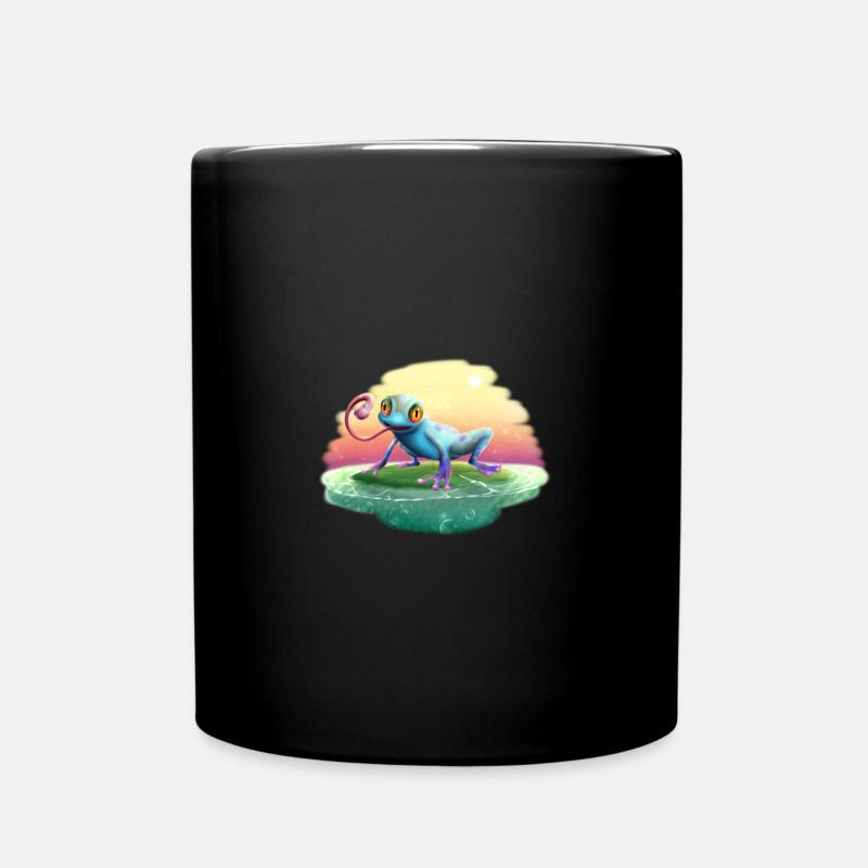 Green Frog3 - Full Colour Mug - black