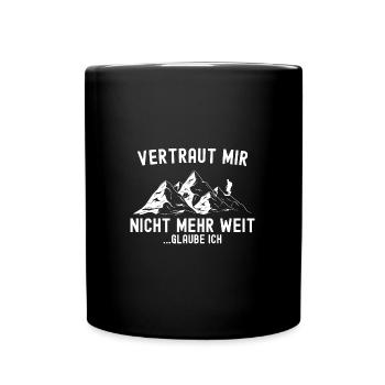 Hiking Mountaineering Hikers Nature Mountains - Full Colour Mug - black - Front