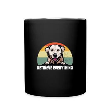 Labrador Geschenkidee für Labrador Retriever Hund - Tasse einfarbig - Schwarz - Vorne