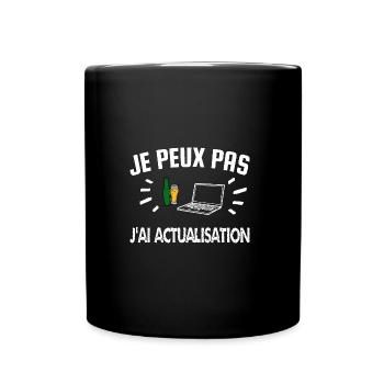 je peux pas j'ai actualisation - Mug uni - noir - Devant