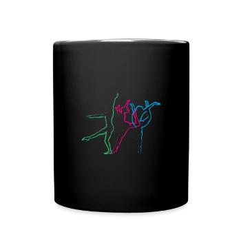 Gymnast, Yoga,Sports,Dancing,Gymnastics,Outline - Full Colour Mug - black - Front