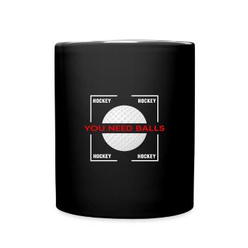 Field hockey hockey players "hockey-balls" - Full Colour Mug - black - Front