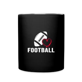 american football tackle quarterback football-love - Tasse einfarbig - Schwarz - Vorne