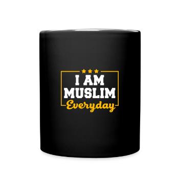 Muslim Islam Moslem Muslima Eid Mubarak - Tasse einfarbig - Schwarz - Vorne