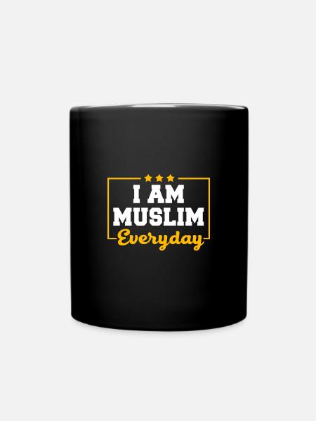 Muslim Islam Moslem Muslima Eid Mubarak - Tasse einfarbig - Schwarz