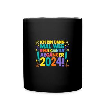 5 Klasse Schulkind Schulanfang Kindergarten Kita E - Tasse einfarbig - Schwarz - Vorne