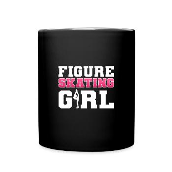 Patinage sur glace Patinage sur glace Patinage sur glace - Mug uni - noir - Devant