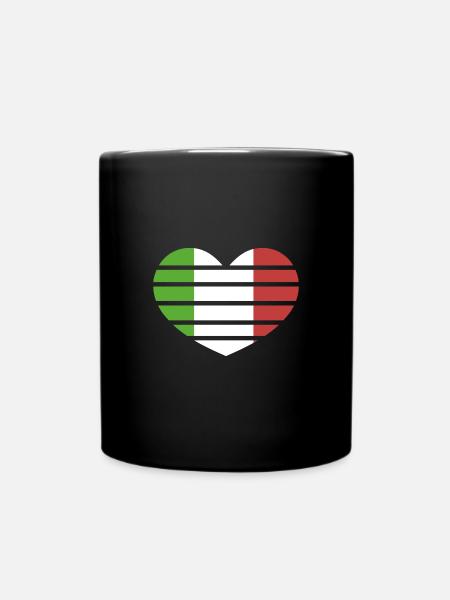 Italie Italie Italien Drapeau italien - Mug uni - noir