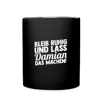 Vorname Damian - Tasse einfarbig - Schwarz - Vorne
