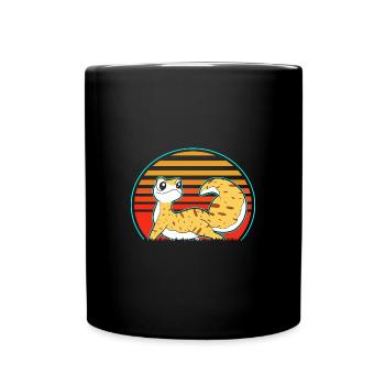 Leopard Gecko - Tasse einfarbig - Schwarz - Vorne