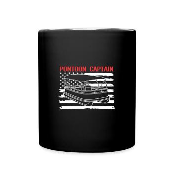 Pontoon Boat Boat Boats - Full Colour Mug - black - Front