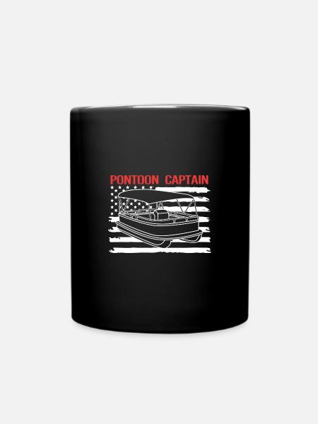 Pontonboot Boot Boote - Tasse einfarbig - Schwarz