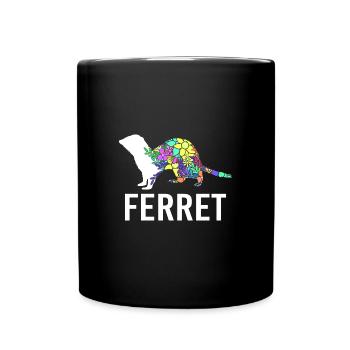 Frettchen - Tasse einfarbig - Schwarz - Vorne